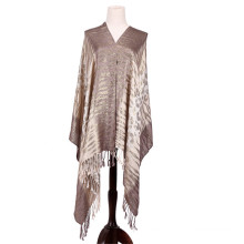 Bufanda de plata de las señoras Viscose Pashmina Shawl del invierno